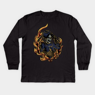 Welder Skull 2 Kids Long Sleeve T-Shirt